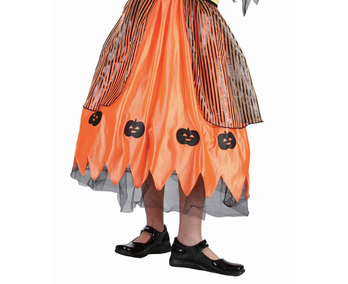 Role play-set for child Pumpkin Witch (dress, hat, belt), size 110/120 cm EOL